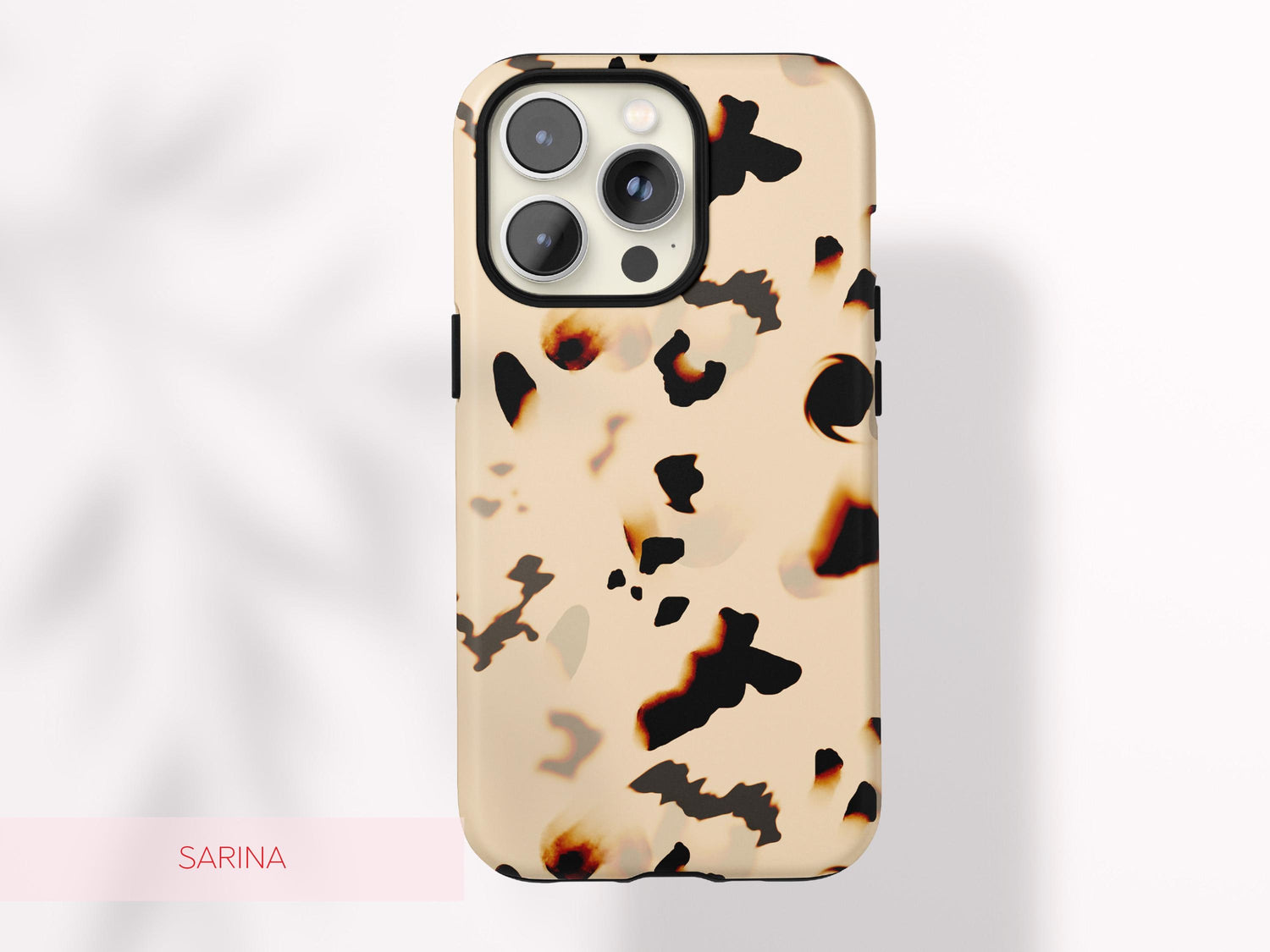 Custom Brown Tortoiseshell Phone Case Marble Pattern Protective Cover Stylish Accessory Gift Present for Her Modern Minimal Chic Design