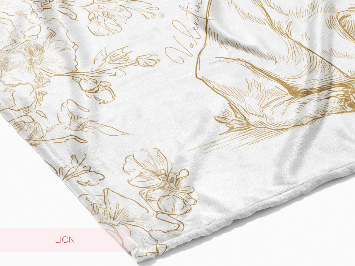 Custom Toile French Bulldog Woven or Minky Baby Blanket Personalized with Baby Name and Pet Name Dog Nursery Decor Baby Shower Gift Idea