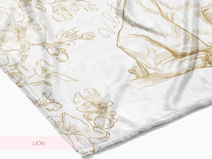 Custom Toile French Bulldog Woven or Minky Baby Blanket Personalized with Baby Name and Pet Name Dog Nursery Decor Baby Shower Gift Idea