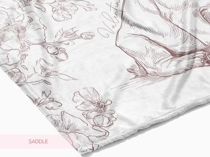 Custom Toile French Bulldog Woven or Minky Baby Blanket Personalized with Baby Name and Pet Name Dog Nursery Decor Baby Shower Gift Idea