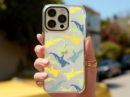 Clear Ocean Phone Case Custom Orca Whale Marine Theme Protective Transparent Cover Charming Personalized Sea Lover Gift Idea Under 30