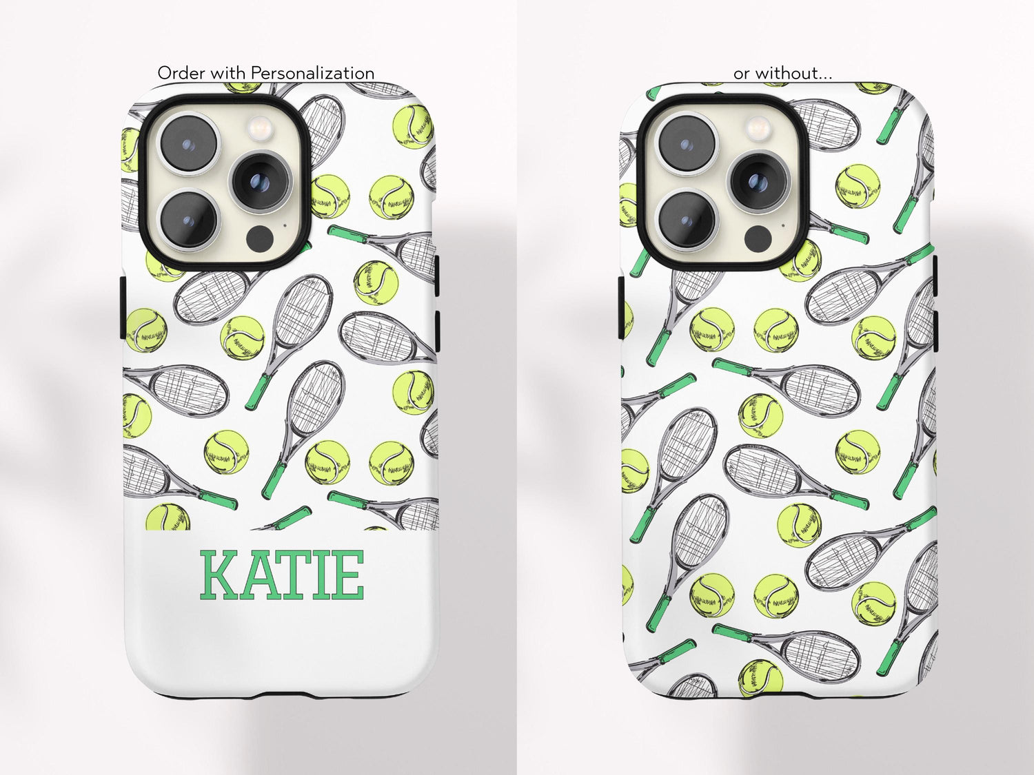 Preppy Tennis Phone Case Custom Name Sport Aesthetic Protective Cover Personalized Country Club Girl Gift Under 30 Trendy Athletic Accessory