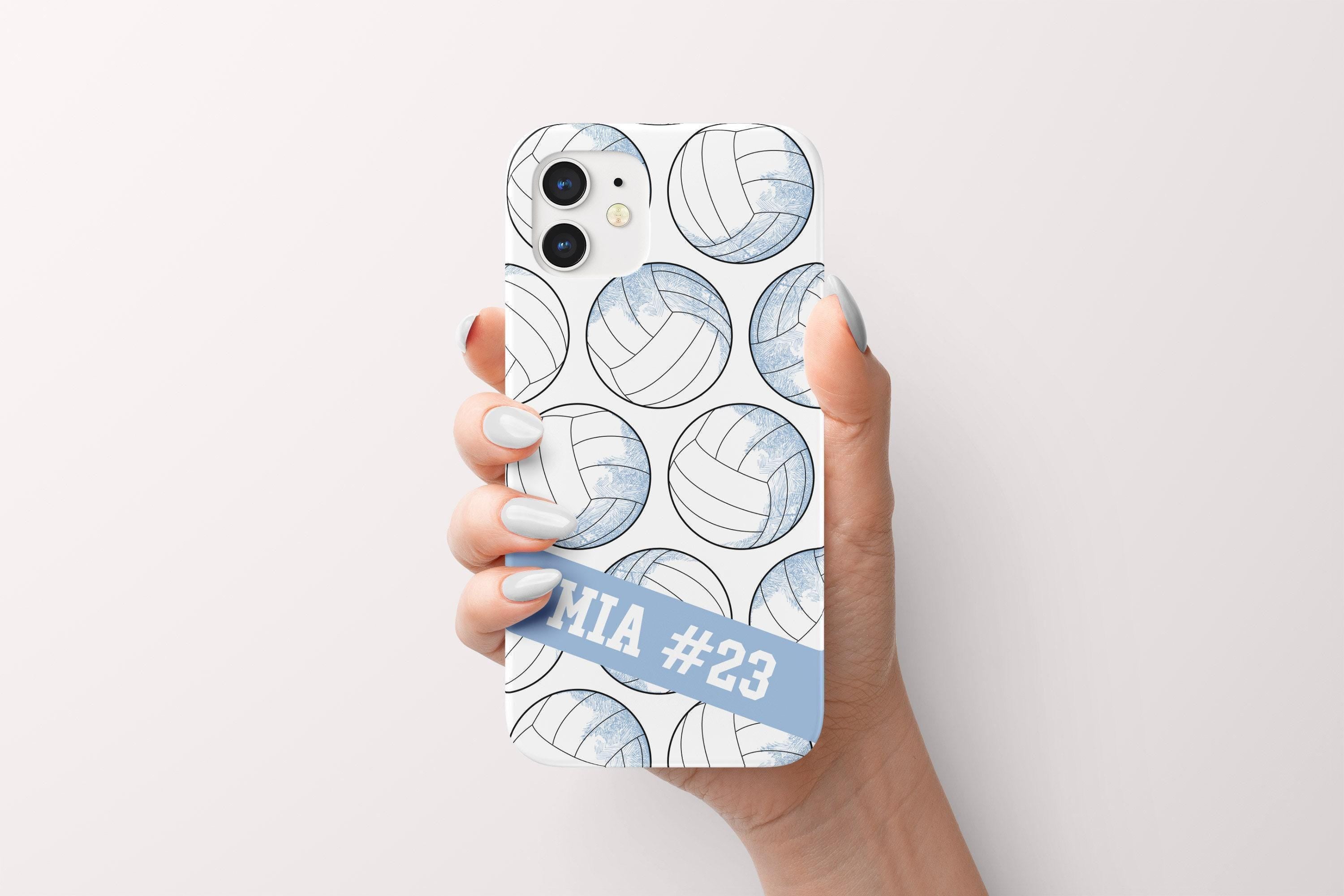 Personalized Volleyball Phone Case Custom Name Gift for Sporty Teen Girl Cute Holiday Tech Accessory Christmas 2025 Present for Her Player
