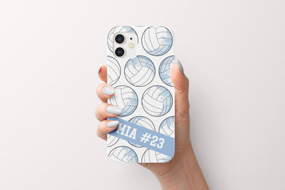 Personalized Volleyball Phone Case Custom Name Gift for Sporty Teen Girl Cute Holiday Tech Accessory Christmas 2025 Present for Her Player