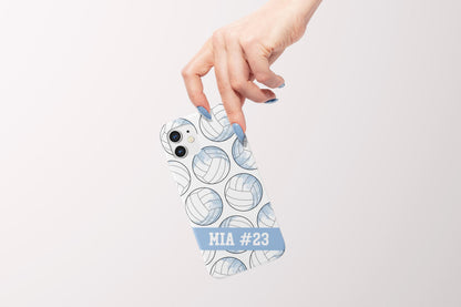 Personalized Volleyball Phone Case Custom Name Gift for Sporty Teen Girl Cute Holiday Tech Accessory Christmas 2025 Present for Her Player