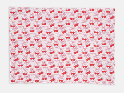 Personalized Coquette Cherry Swaddle Blanket Coquette Cherry Baby Blanket with Name Bow Gift for Baby Shower Gift Coquette Hat Coming Home
