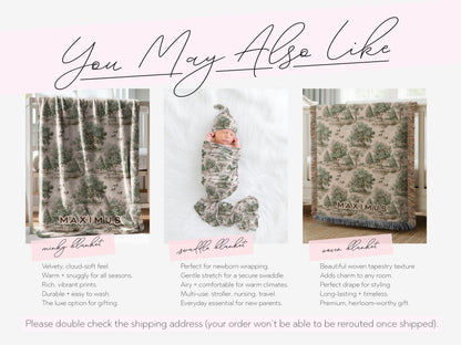 Personalized Duck Swaddle Blanket Mallard Print Custom Name Baby Boy Gift Woodland Nursery Decor Present Southern Mom Newborn Coming Home - Charles Alex