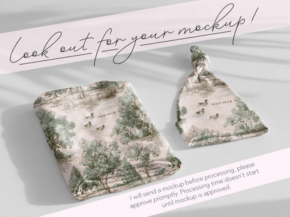 Personalized Duck Swaddle Blanket Mallard Print Custom Name Baby Boy Gift Woodland Nursery Decor Present Southern Mom Newborn Coming Home - Charles Alex