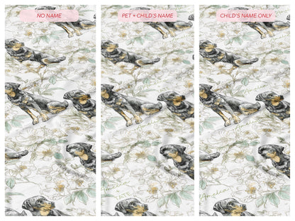 Labrador Retriever - Floral Swaddle or Minky Blanket