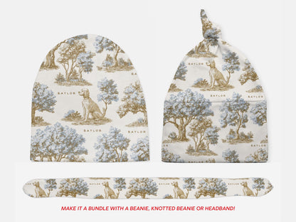 Goldendoodle Two-Tone Toile Swaddle or Minky Blanket