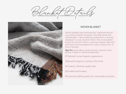 Floral Dachshund Blanket Minky Soft Throw Woven Personalized Name Baby Girl Gift Puppy Print Nursery Decor Custom Toddler Keepsake for Her - Charles Alex