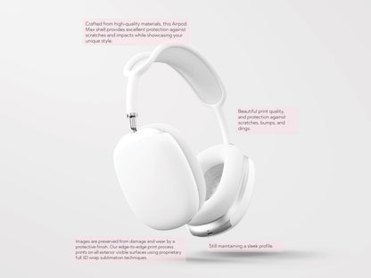 Ombre AirPods Max Cover Custom Headphone Shield Protective Gradient Case Cute Personalized Tech Gift for Her Stylish Accessory Durable Skin