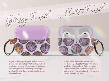 Personalized Basketball AirPods Case Custom Name Pro Cover Cute Team Gift For Her Girl Player Coach Present Feminine Stylish Tech Accessory