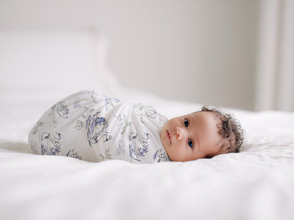 Swan Baby Blanket Personalized Elegant Girl Swaddle Newborn Name Keepsake Nursery Accent Timeless Hospital Welcome Gift