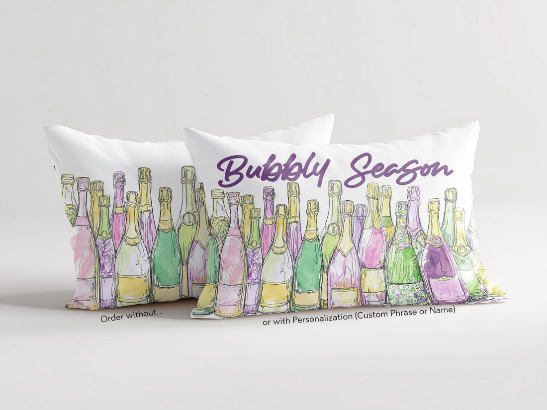 Champagne Pillow - Mardi Gras