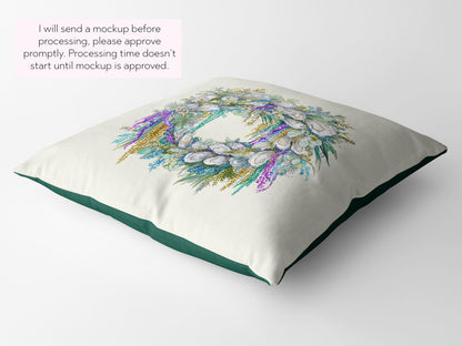 Mardi Gras Festive Oyster Pillow Cover Party Host Gift Hostess Guest Room Home Decor Carnival Season Print Southern Coastal Interior Design - Charles Alex