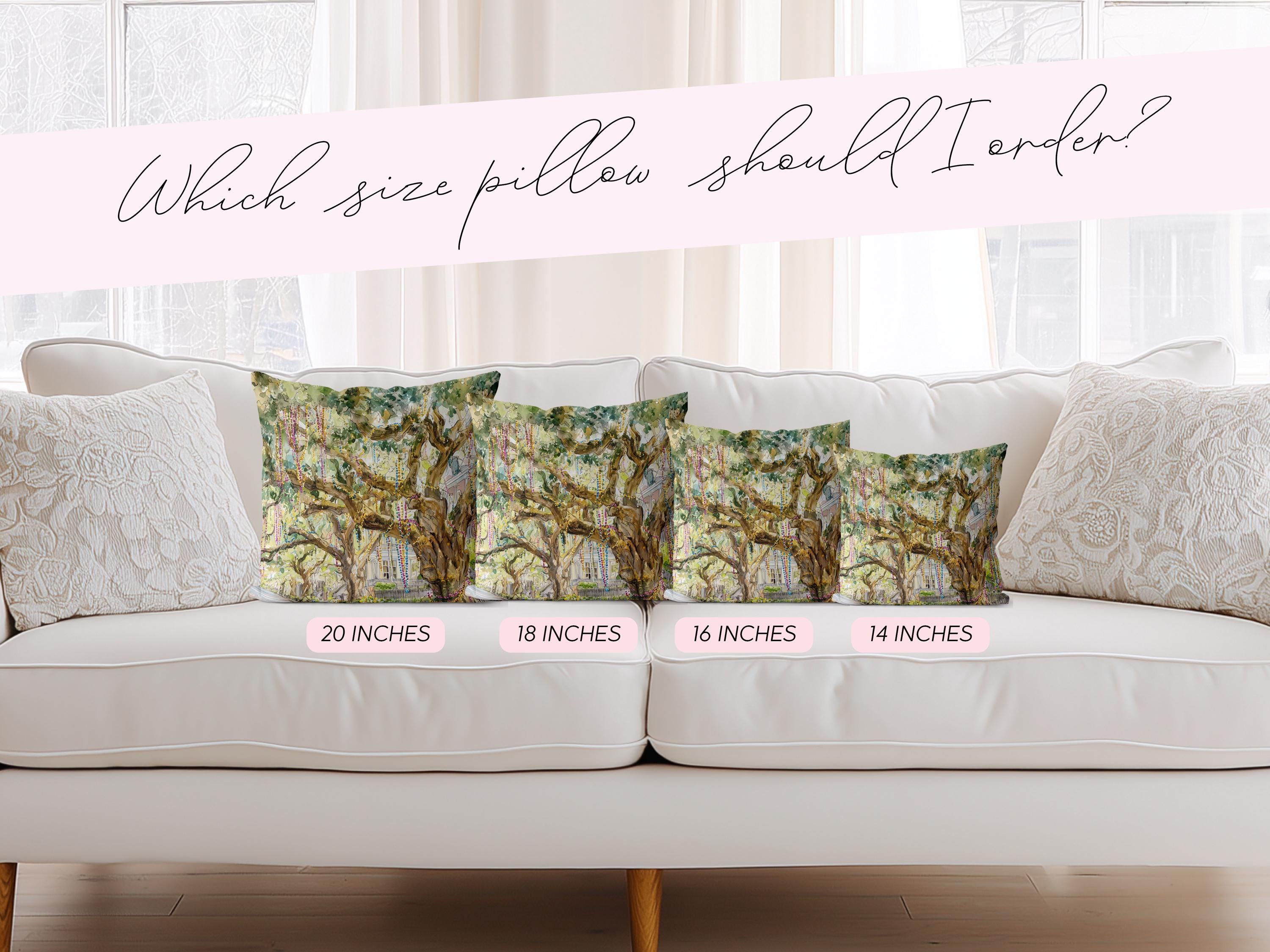 Bead Tree Mardi Gras Pillow Cover Hostess Gift Carnival Season Guest Room Decor Festive Print Throw Cushion Southern Home Interior Design - Charles Alex