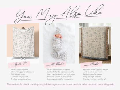 Personalized Swan Baby Swaddle Set Name Newborn Girl Hospital Outfit Custom Blanket Beanie Keepsake Shower Gift Heirloom Nursery Decor - Charles Alex