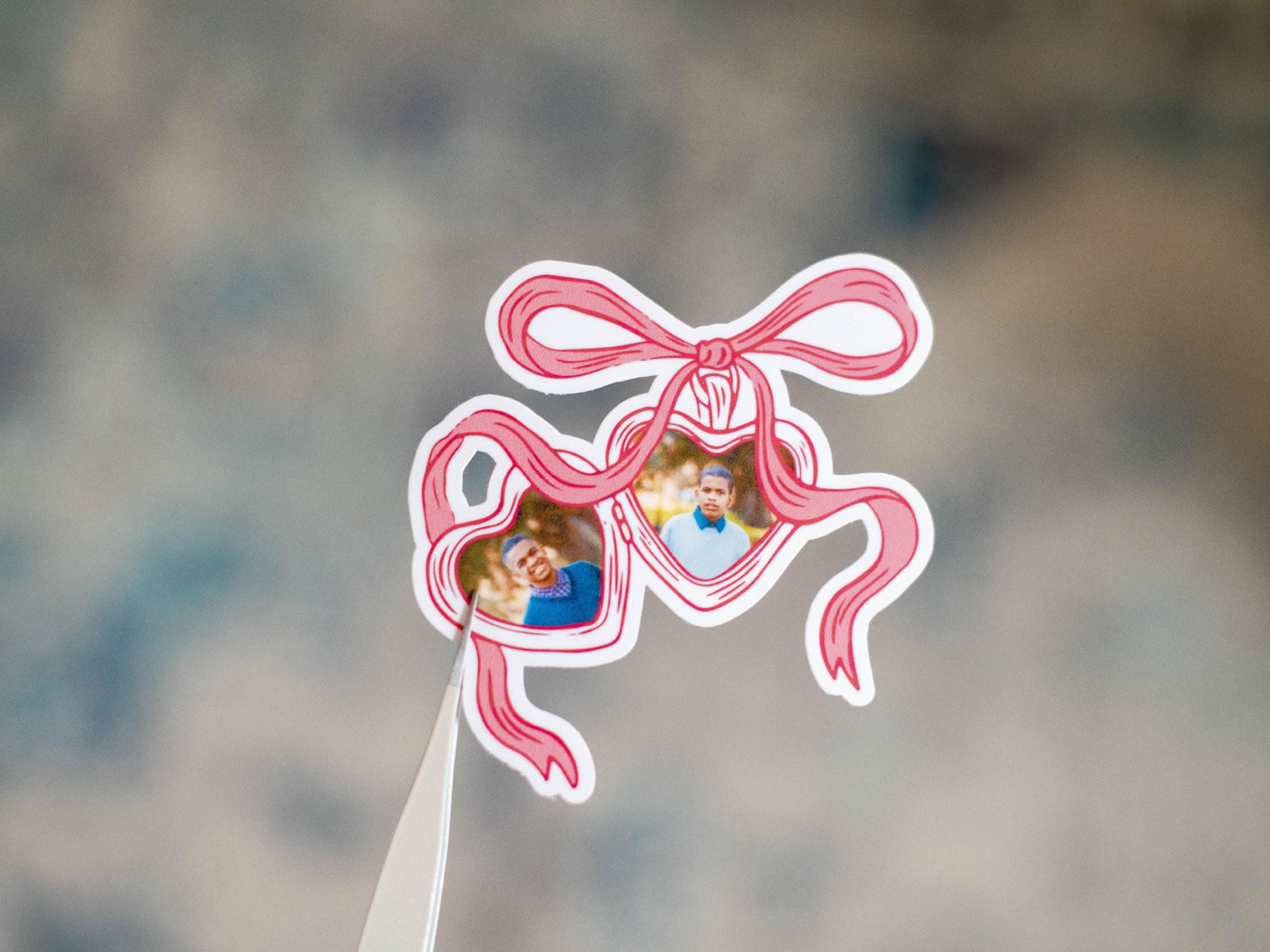 Personalized Locket Sticker with Photo Stickers Custom Initials Vinyl Decal Photos of Children Gift for Mom Stickers for Tumbler Custom