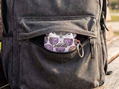 Personalized Basketball AirPods Case Custom Name Pro Cover Cute Team Gift For Her Girl Player Coach Present Feminine Stylish Tech Accessory