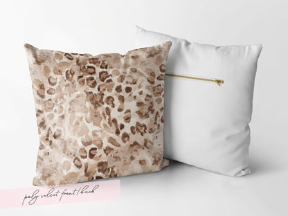 Neutral Leopard Print Pillow and/or Cover - Charles Alex