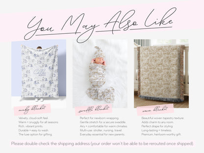 Dachshund Swaddle Blanket Matching Hat Toile Design Gold Floral Nursery Bedding Newborn Photography Prop Jersey Fabric Baby Accessory Minky - Charles Alex