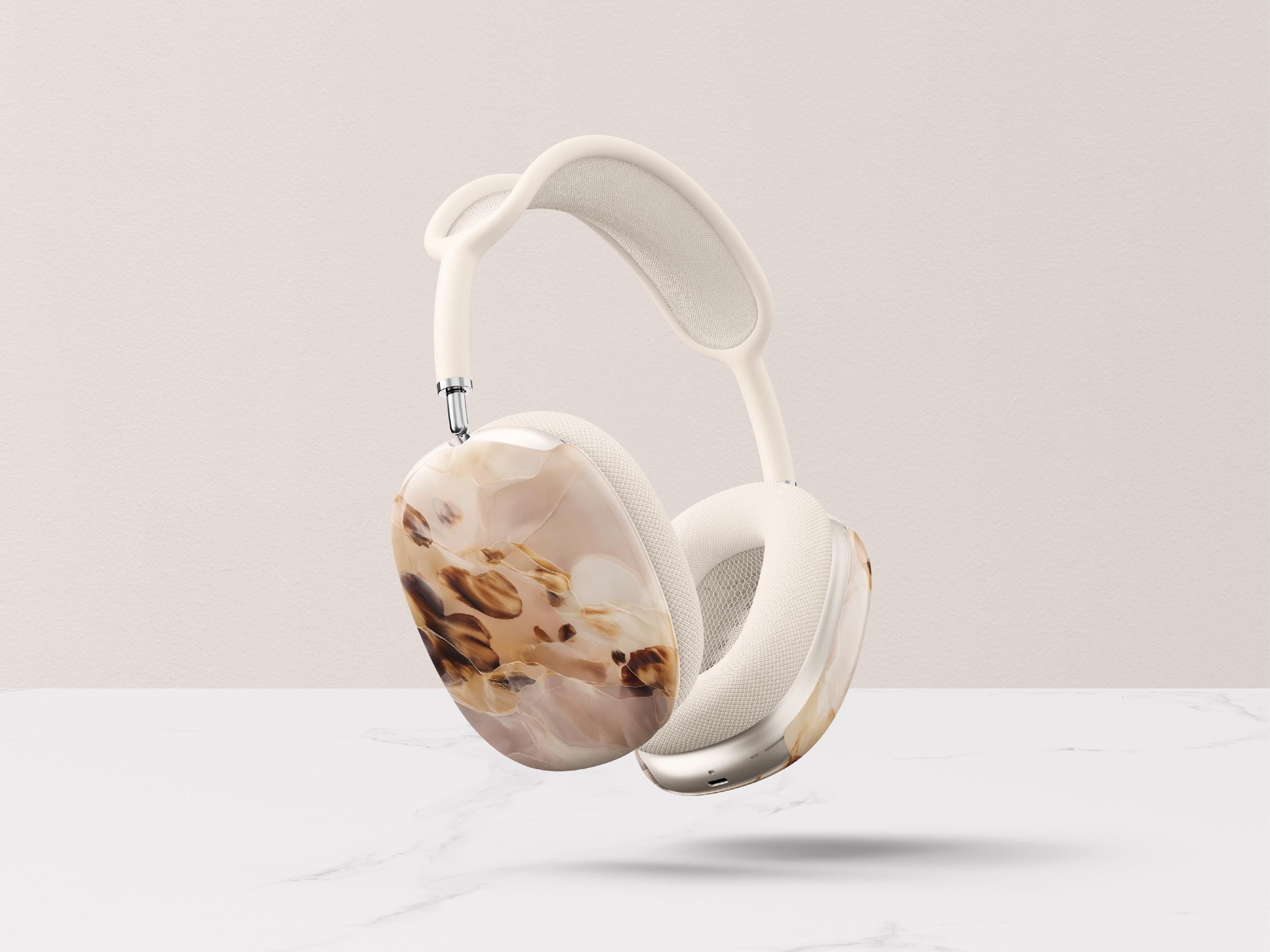 Custom Tortoiseshell AirPods Max Cover Personalized Monogram Skin Protective Ear Cups Headphone Case Gift Idea Travel Accessory for Her - Charles Alex