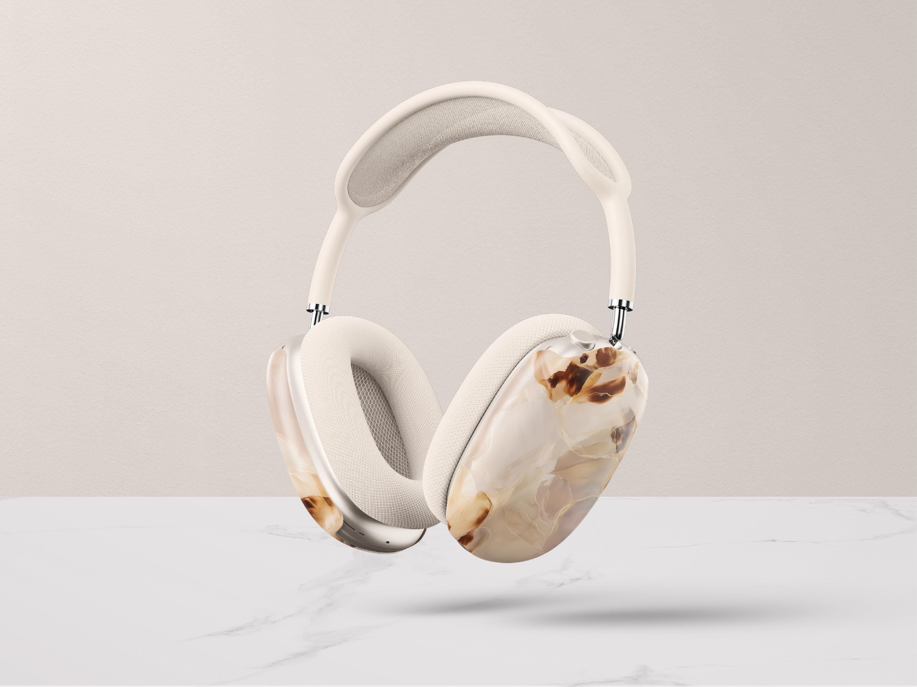 Custom Tortoiseshell AirPods Max Cover Personalized Monogram Skin Protective Ear Cups Headphone Case Gift Idea Travel Accessory for Her - Charles Alex