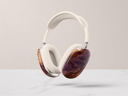 Tortoise Shell AirPod Max Case Custom Headphone Cover Personalized Gift for Her Brown Marble Design Style Accessory Elegant Present for Wife