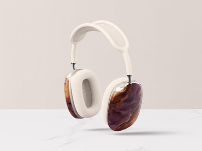 Tortoise Shell AirPod Max Case Custom Headphone Cover Personalized Gift for Her Brown Marble Design Style Accessory Elegant Present for Wife