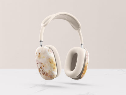 Blush Tortoiseshell Airpod Max Case Cover Neutral Marble Headphones Shell Aesthetic Protective Snap On Accessory Gift For Women Music Lovers - Charles Alex