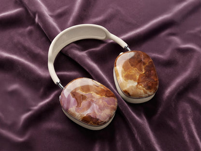 Tortoise Shell AirPod Max Case Custom Headphone Cover Personalized Gift for Her Brown Marble Design Style Accessory Elegant Present for Wife