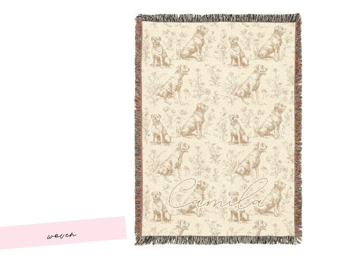 Rottweiler Toile Blanket - Charles Alex