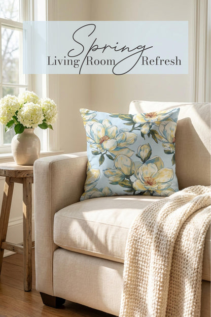 Magnolia Floral Throw Pillow and/or Cover - Charles Alex