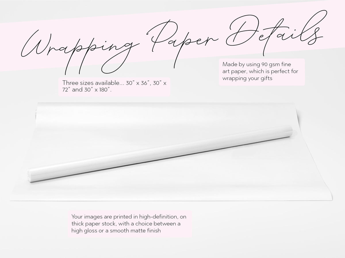 Valentines Magnolia Wrapping Paper Personalized Floral Wrap Romantic Pink Custom Message Gift For Her Anniversary Present Luxury Packaging - Charles Alex