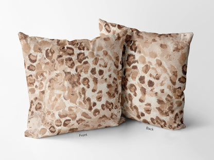 Neutral Leopard Print Pillow and/or Cover - Charles Alex