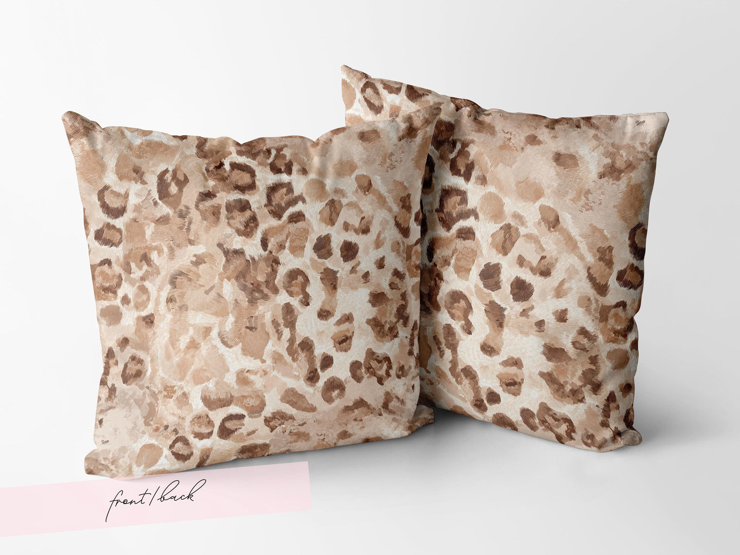 Neutral Leopard Print Pillow and/or Cover - Charles Alex