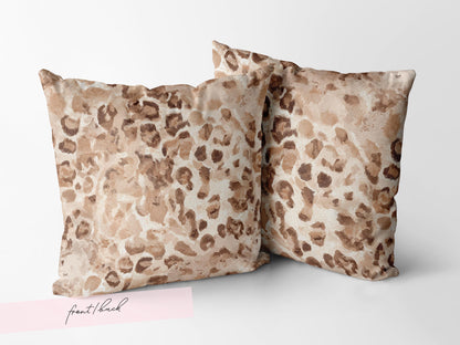 Neutral Leopard Print Pillow and/or Cover - Charles Alex