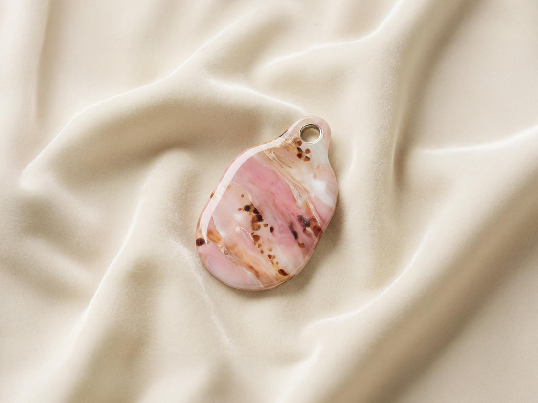 Tortoise Shell AirTag Case Personalized Rose Marble Initial Keychain Holder Chic Luggage Backpack Purse Accessory Gift For Her Travel Keys - Charles Alex