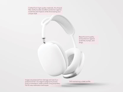 Custom Tortoiseshell AirPods Max Cover Personalized Monogram Skin Protective Ear Cups Headphone Case Gift Idea Travel Accessory for Her - Charles Alex