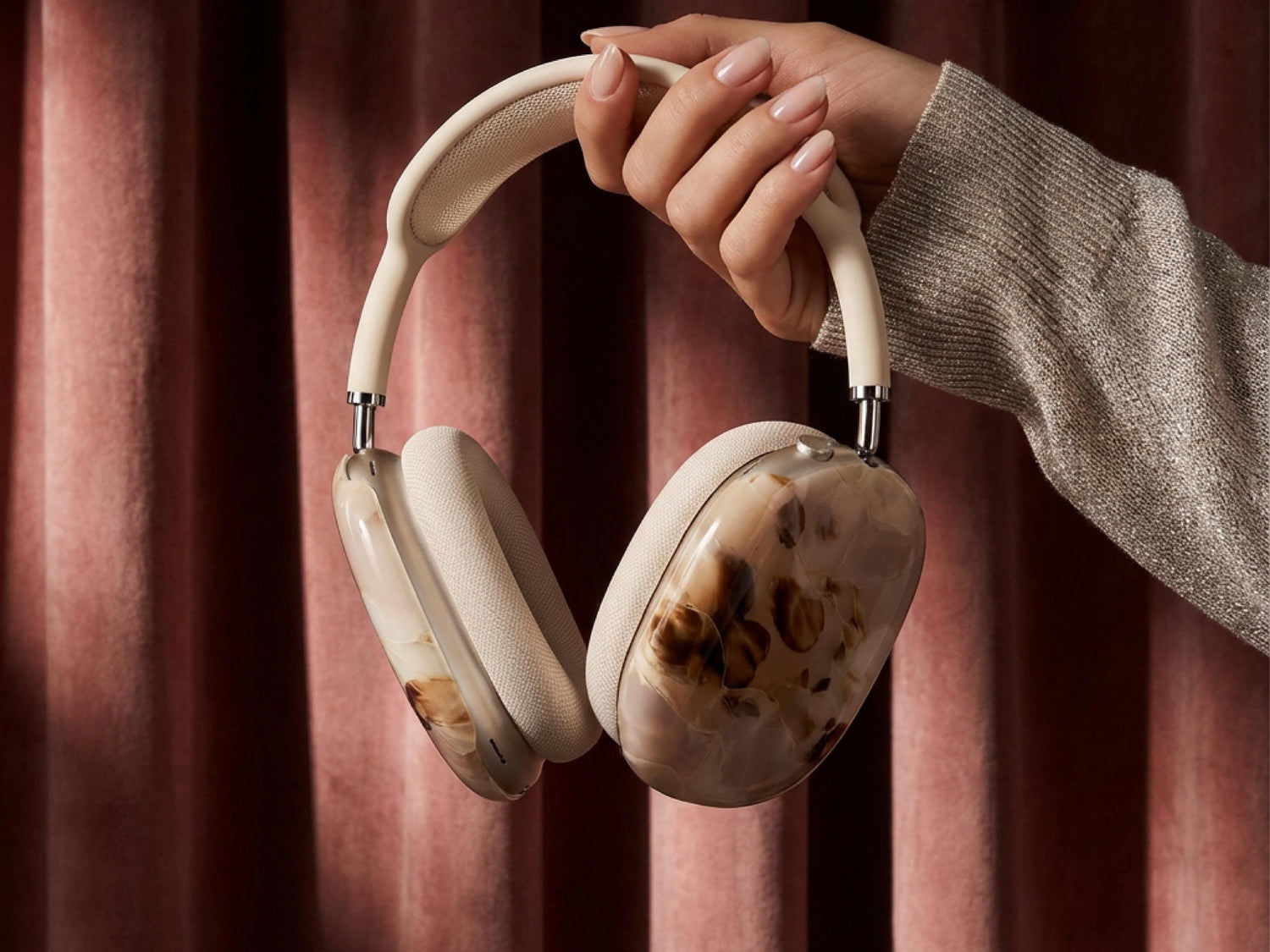 Custom Tortoiseshell AirPods Max Cover Personalized Monogram Skin Protective Ear Cups Headphone Case Gift Idea Travel Accessory for Her - Charles Alex