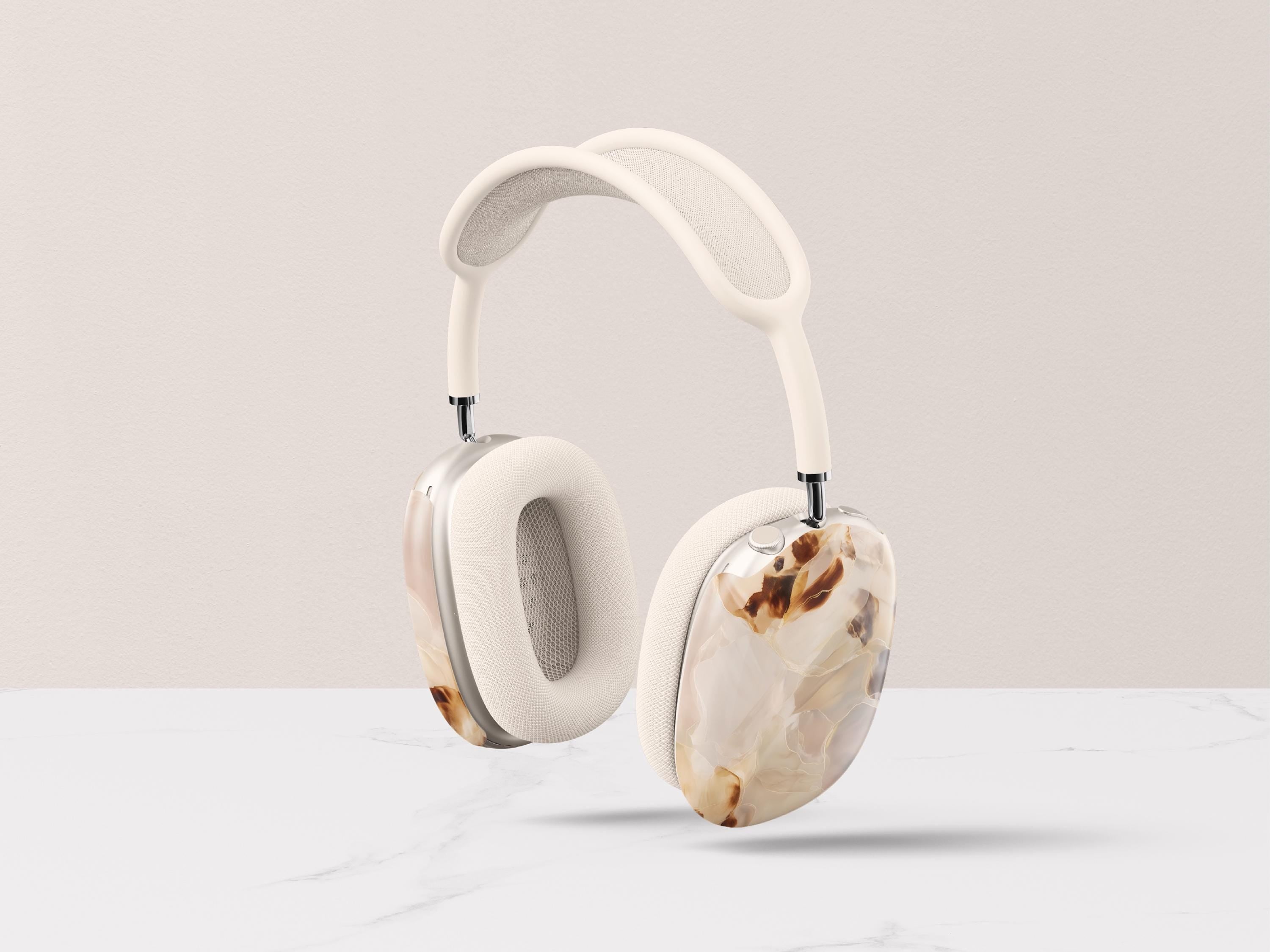 Custom Tortoiseshell AirPods Max Cover Personalized Monogram Skin Protective Ear Cups Headphone Case Gift Idea Travel Accessory for Her - Charles Alex