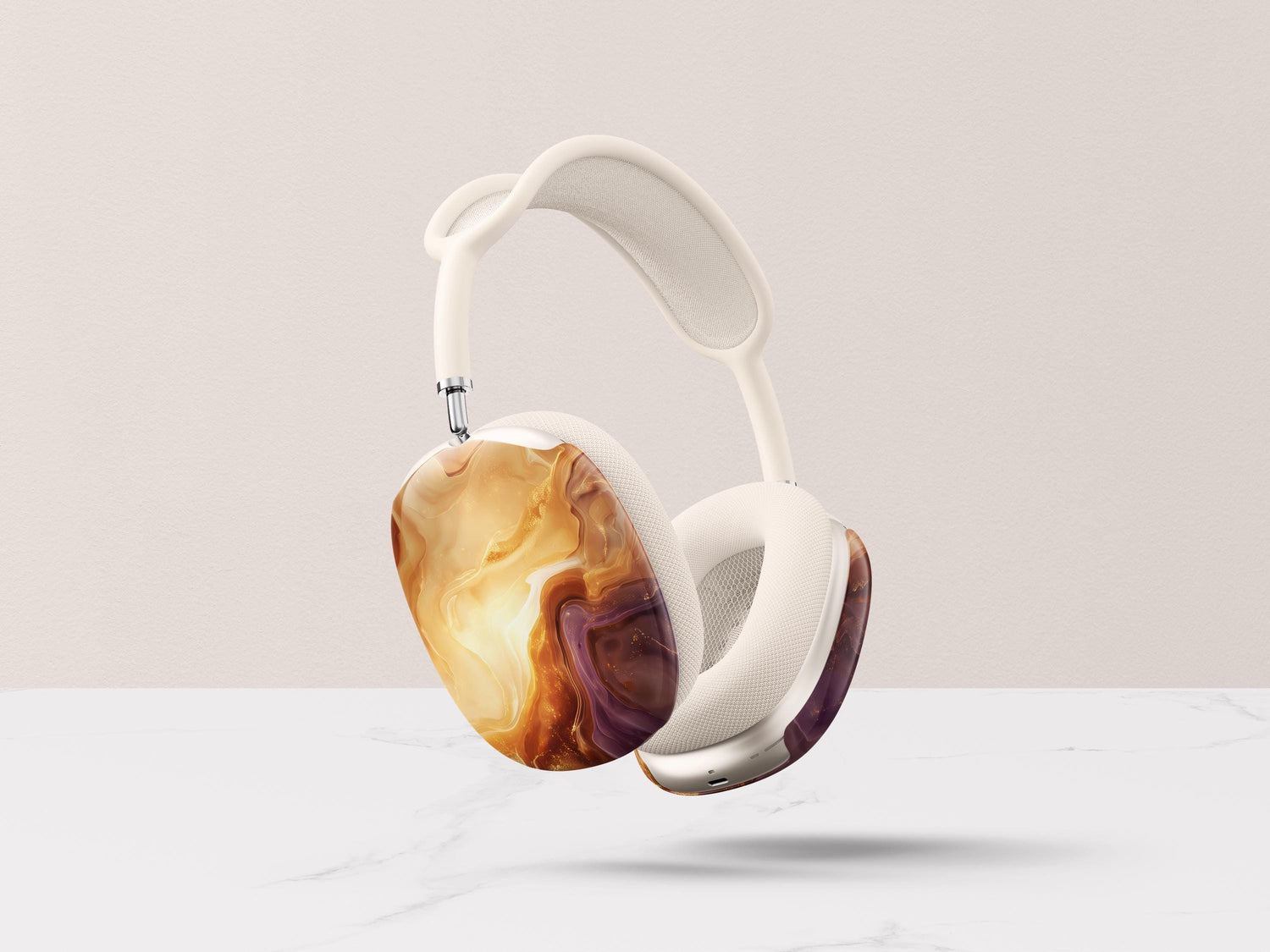 Tortoise Shell AirPod Max Case Custom Headphone Cover Personalized Gift for Her Brown Marble Design Style Accessory Elegant Present for Wife