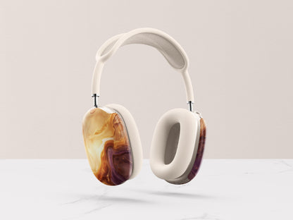 Tortoise Shell AirPod Max Case Custom Headphone Cover Personalized Gift for Her Brown Marble Design Style Accessory Elegant Present for Wife