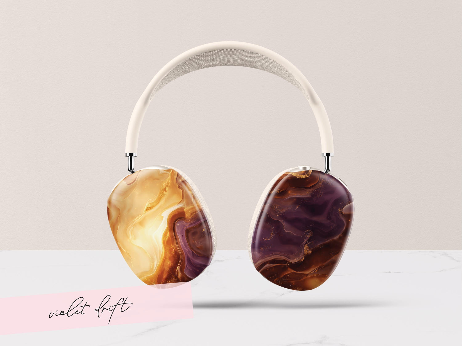Tortoise Shell AirPod Max Case Custom Headphone Cover Personalized Gift for Her Brown Marble Design Style Accessory Elegant Present for Wife