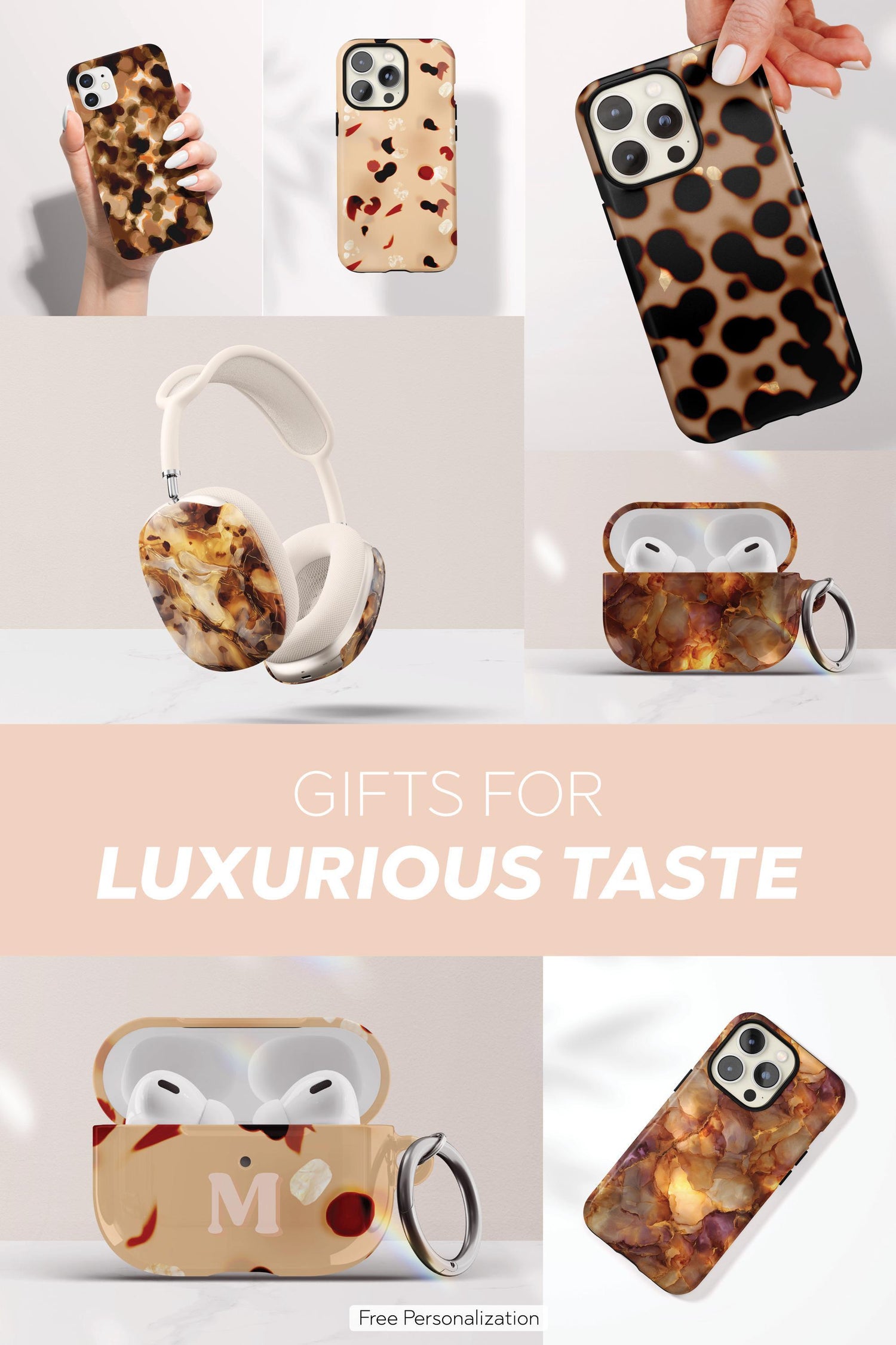 Adrienne - Tortoise Shell AirPod Max Cover - Charles Alex