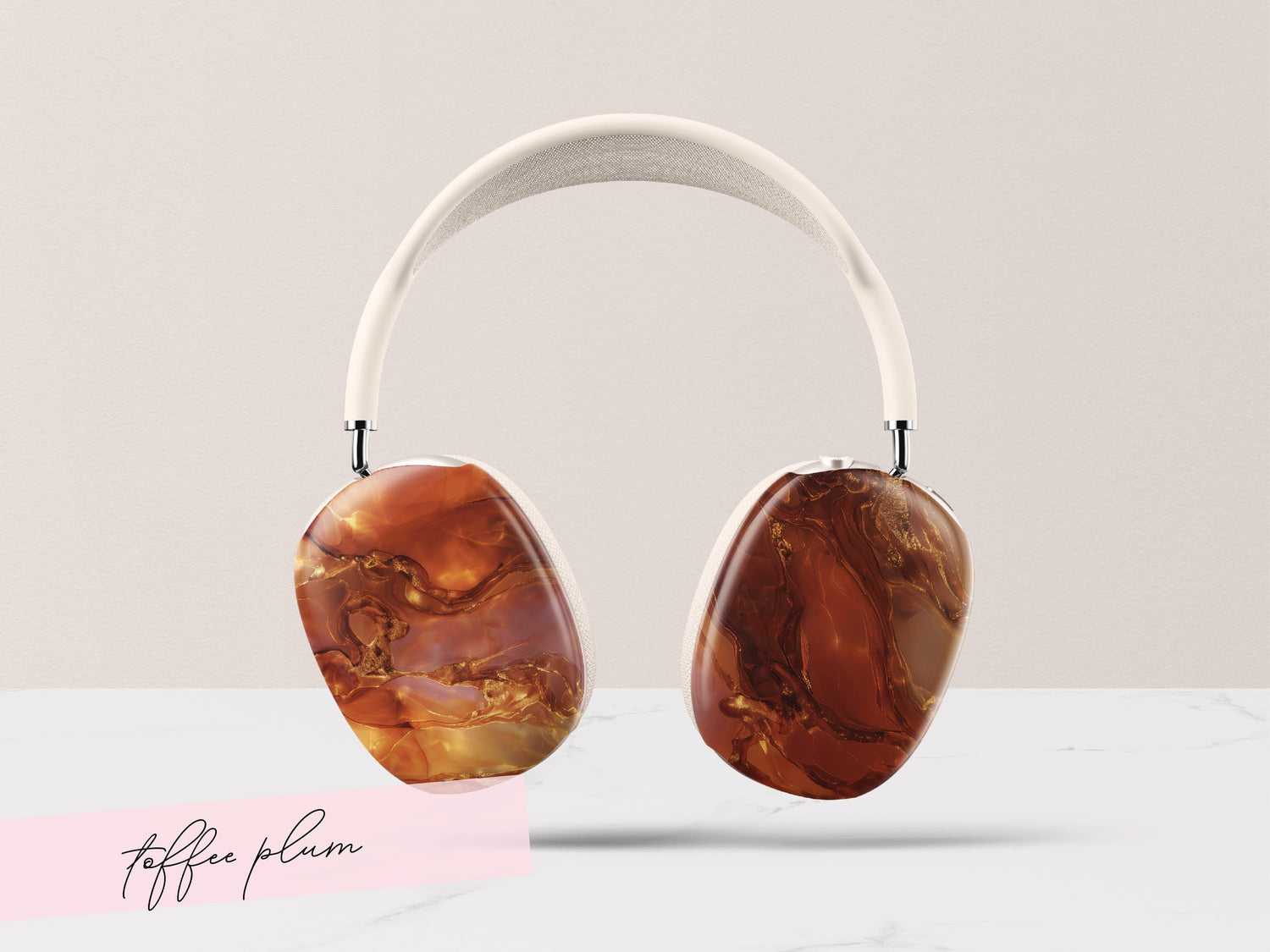 Tortoise Shell AirPod Max Case Custom Headphone Cover Personalized Gift for Her Brown Marble Design Style Accessory Elegant Present for Wife