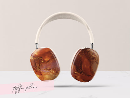 Tortoise Shell AirPod Max Case Custom Headphone Cover Personalized Gift for Her Brown Marble Design Style Accessory Elegant Present for Wife