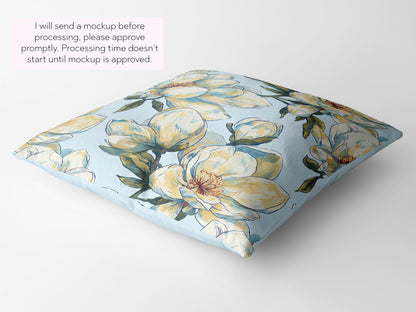 Magnolia Floral Throw Pillow and/or Cover - Charles Alex