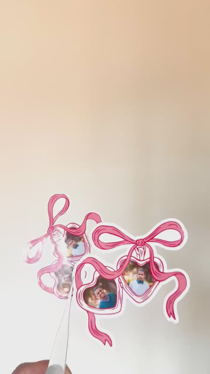 Personalized Locket Sticker with Photo Stickers Custom Initials Vinyl Decal Photos of Children Gift for Mom Stickers for Tumbler Custom